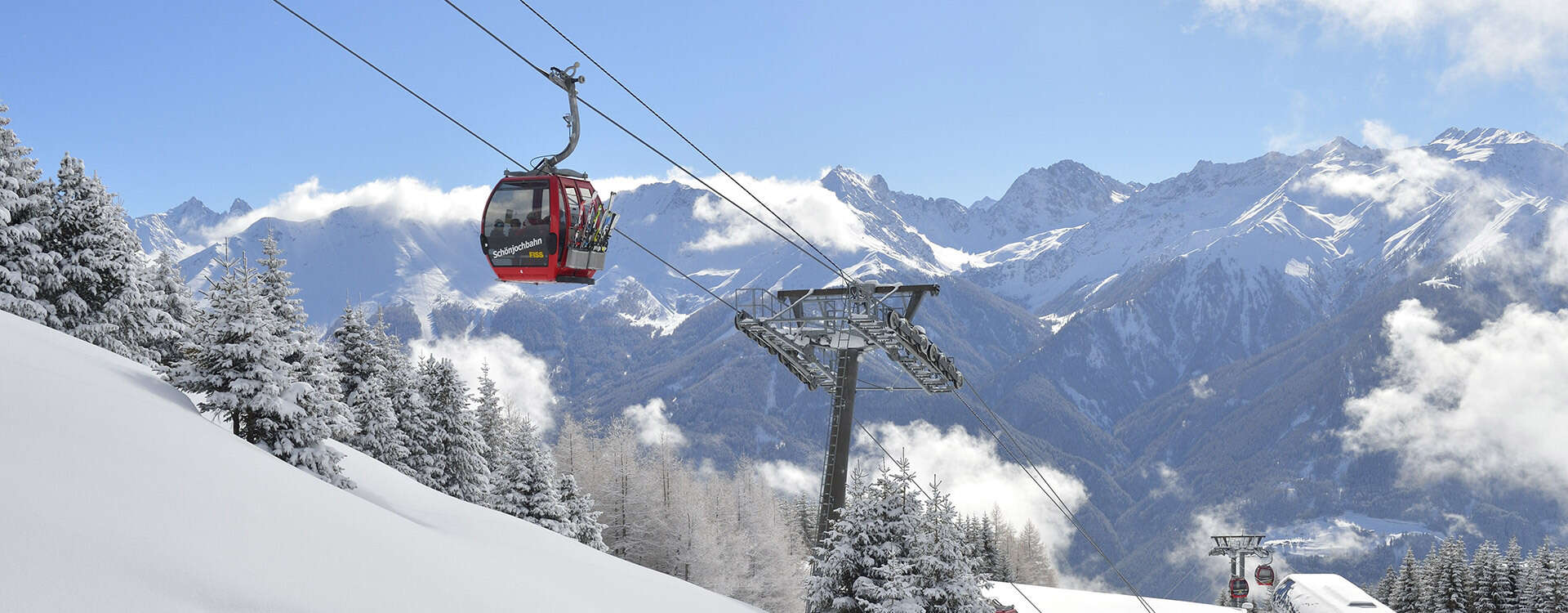 gondolas in the ski area Serfaus - Fiss - Ladis